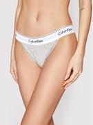 Majtki damskie - Calvin Klein Underwear Figi klasyczne Tanga 000QF4977A Szary - miniaturka - grafika 1