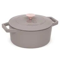 Garnki - GARNEK ŻELIWNY 24cm 4,35L BERLINGER HAUS BH-6525 TAUPE - miniaturka - grafika 1