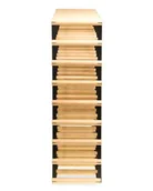 Stojaki na wino - Regał Na Wino Stojak Na 56 Butelek Szklanych/ Pet — Rw-8/ 7X8 — Surowy Naturalny Metal + Drewno Rw-8-7X8-56 / Wamar-Sosenka - miniaturka - grafika 1