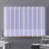 Firany - Firanka żakardowa metrażowa wys. 145 cm Alisma A145 biała - 145 cm - miniaturka - grafika 1