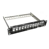 Panele krosownicze - Patch panel 10" nieobłożony 12 portów 1U czarny (SX12M-0-STP-BK-UNI-N-10) - miniaturka - grafika 1