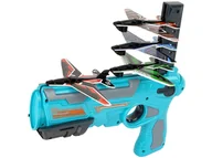 Zabawki militarne - Pistolet wyrzutnia samolotów niebieski Leantoys - miniaturka - grafika 1