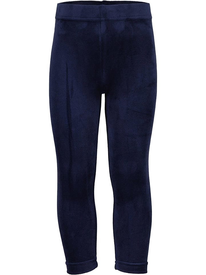 Blue Seven Aksamitne legginsy w kolorze granatowym