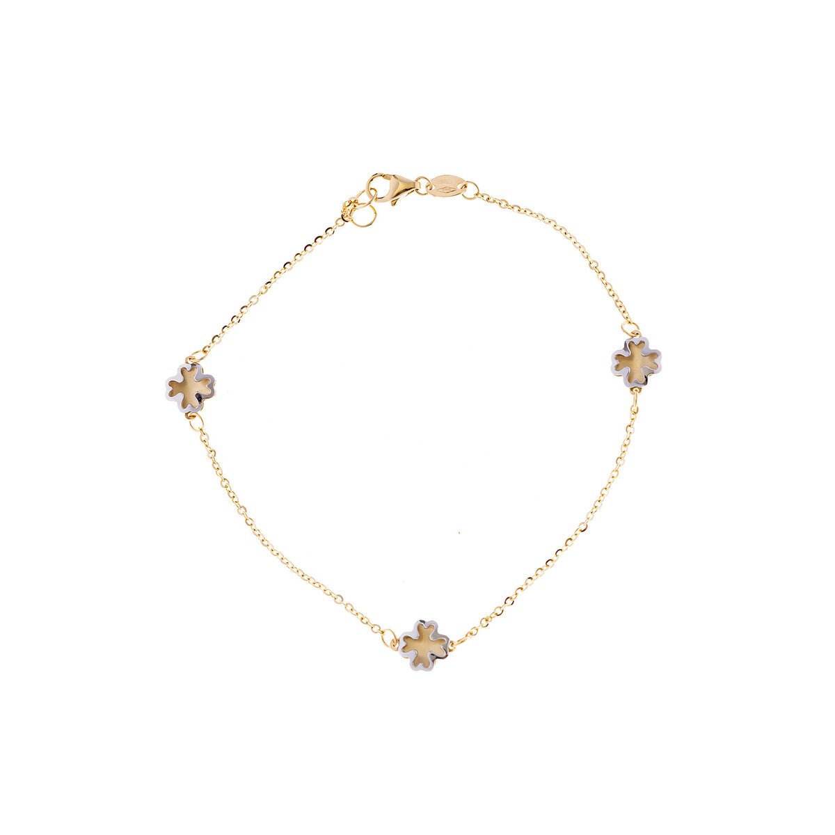 Złota Bransoletka 585 Koniczyna