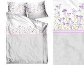 Pościel - Pościel bawełniana 200x220 Marion fioletowe kwiaty - miniaturka - grafika 1