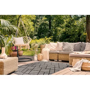 DYWAN SZNURKOWY SIZAL FLOORLUX 20508 taupe / champagne TRÓJKĄTY Beżowy, 120x170 - Dywany - miniaturka - grafika 1