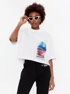 Koszulki i topy damskie - Calvin Klein Jeans T-Shirt J20J220727 Biały Regular Fit - miniaturka - grafika 1