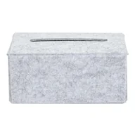 Pudła i pojemniki do przechowywania - Pudełko na chusteczki filcowe szare - miniaturka - grafika 1