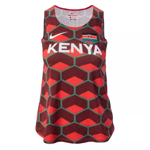 Nike Koszulka Damska Na Ramiączkach Bokserka Do Biegania Czerwona S - Koszulki i topy damskie - miniaturka - grafika 1