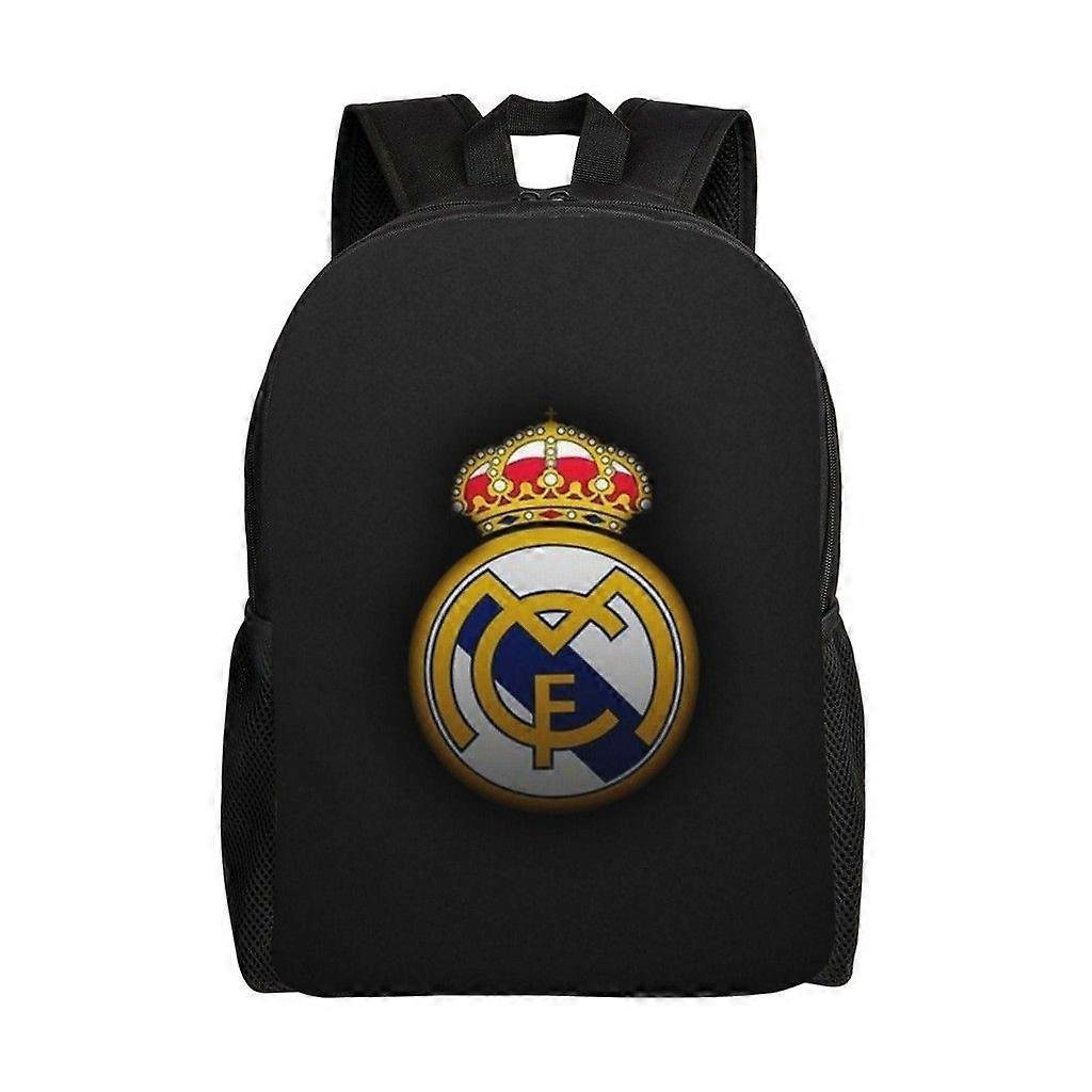 Wszechstronny plecak Real Madrid CF Zmywalny plecak szkolny w stylu casual Modna torba na komputer z tkaniny Oxford Unisex-hjka3064