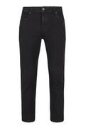 Spodnie męskie - Czarne jeansy Regular Fit, D-JERRY 33 - Volcano - miniaturka - grafika 1