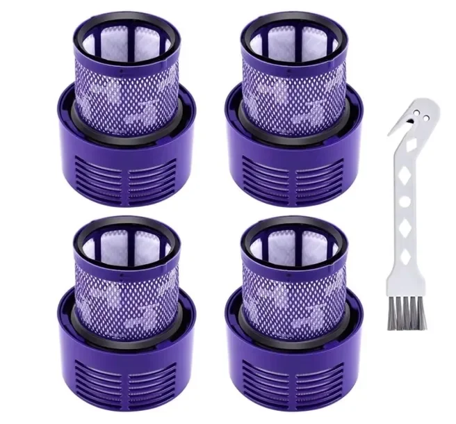 Zamienny filtr do Dyson V10 SV12 – zmywalny, skuteczny, 4 szt. + szczotka