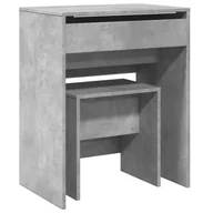 Toaletki - vidaXL Toaletka z taboretem betonowa szara 60x40x113,5 cm - miniaturka - grafika 1