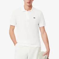 Koszulki męskie - Lacoste Model Short Sleeved Ribbed Collar Kolor Biały - miniaturka - grafika 1