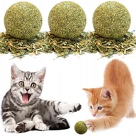 Zabawki dla kotów - KOCIMIĘTKA PIŁKA DLA KOTA ZABAWKA KULKA 3 SZTUKI - miniaturka - grafika 1