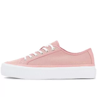 Buty Tommy Hilfiger Platform Vulcanized FW0FW07156-TQS - różowe - Buty sportowe damskie - miniaturka - grafika 4