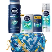 Zestawy kosmetyków męskich - Nivea Men Fresh Kick Zestaw Prezentowy Dla Mężczyzn Kosmetyczka - miniaturka - grafika 1