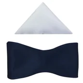 Krawaty i muchy męskie - Granatowa wiązana mucha męska M13 - miniaturka - grafika 1