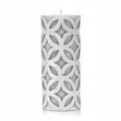 Świece - Świece dekoracyjne KOŁA 16 cm kolor SZARY - miniaturka - grafika 1