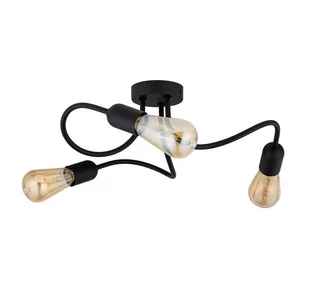 TK Lighting TKLIGHTING Wave Black 4407 lampa wisząca 3x40W E27 czarna - Lampy sufitowe - miniaturka - grafika 1