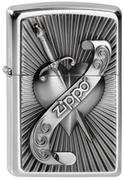 Trafika - Zippo 2003969 zapalniczka Heart with Sword 2003969 - miniaturka - grafika 1