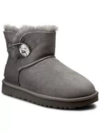 Śniegowce damskie - Ugg Buty W Mini Bailey Button Bling 1016554 Szary - miniaturka - grafika 1