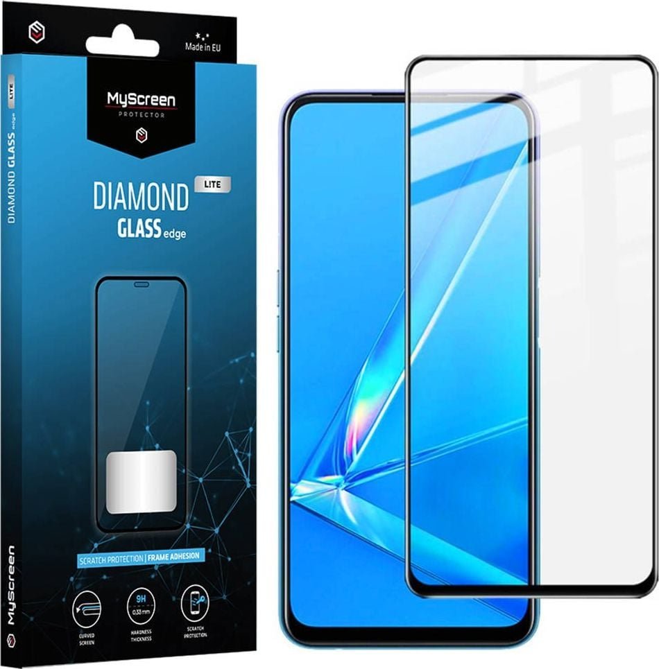 Xiaomi Szkło Hartowane 5D REDMI 9T / POCO M3 MyScreen DIAMOND GLASS LITE edge Full Glue czarne