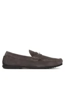 Mokasyny męskie - Calvin Klein Mokasyny Driver W/ Ny Bit Sue HM0HM01759 Szary - miniaturka - grafika 1