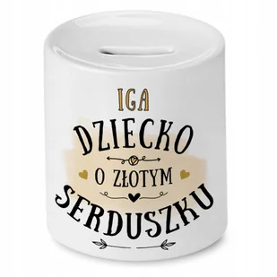 Skarbonka 330 ml Dla Igi Córki Dziecka Prezent z Nadrukiem ze Zdjęciem - Skarbonki - miniaturka - grafika 1