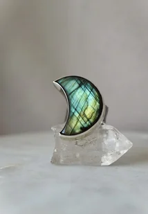 Pierścień z labradorytem Moon - Pierścionki - miniaturka - grafika 1