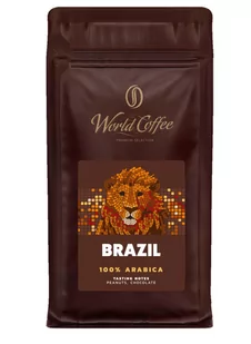 Intensywna Kawa Ziarnista World Coffe Brazylia Mocny Smak 100% Arabica 200g - Kawa - miniaturka - grafika 1