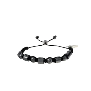 Bransoletka - dziesiątek różańca - hematyt - Ematite - Bransoletki - miniaturka - grafika 1