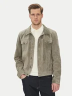 Kurtki męskie - Serge Pariente Kurtka skórzana Jeans Szary Regular Fit - miniaturka - grafika 1