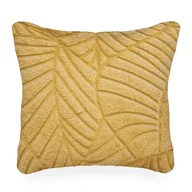 Poduszki dekoracyjne - Poduszka flanelowa Leafline 40 x 40 cm musztardowa - miniaturka - grafika 1