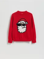 Bluzy dla chłopców - Reserved - Świąteczny sweter - czerwony - miniaturka - grafika 1