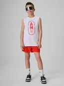 Kąpielówki dla chłopców - 4F Spodenki plażowe boardshorty chłopięce - czerwone 158/164 (12-14 lat) - miniaturka - grafika 1