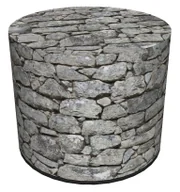 Pufy i podnóżki - Pufa z motywem kamienia do przedpokoju 6 wzorów P3-S65 - miniaturka - grafika 1