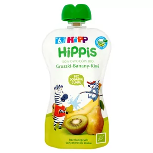 Hipp 123ratio Hippis Mus Gruszki-Banany-Kiwi 100 g - Desery dla dzieci - miniaturka - grafika 1