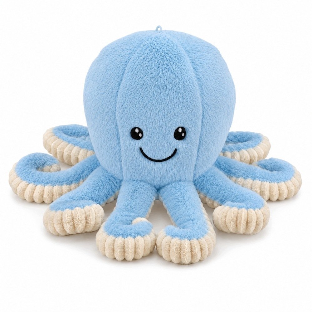 LeanToys Pluszowa Ośmiornica Maskotka Przytulanka Sprężyste Macki Niebieska 50 cm