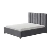 Łóżka - Łóżko FELL NEW CONCEPT tapicerowane : Rozmiar - 160x200, Tkanina - Grupa II, Pojemnik  - Bez pojemnika, Nogi - Metalowa srebrna, Grubość ramy - 5 cm - miniaturka - grafika 1