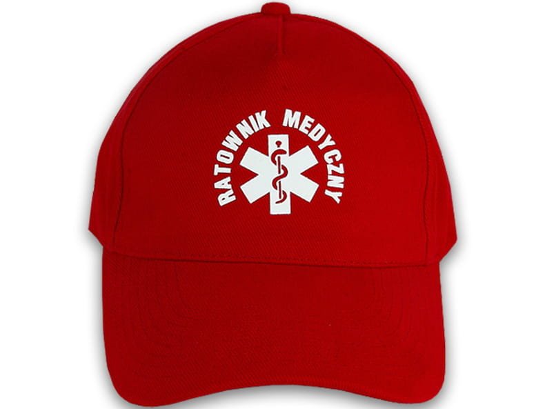 Czapka comfort RATOWNIK MEDYCZNY - czerwona