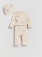 Komplety dla niemowląt - Reserved - Dzianinowy komplet z czapką - kremowy - miniaturka - grafika 1