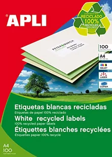 APLI 12059 trwałe białe etykiety z recyklingu 70,0 x 25,4 mm 100 arkuszy - Etykiety do drukarek - miniaturka - grafika 1