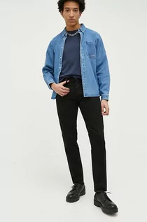 Spodnie męskie - Abercrombie & Fitch jeansy 90's Slim męskie kolor czarny - grafika 1