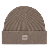 Czapki damskie - Czapka Calvin Klein Chunky K60K612584 Beżowy - miniaturka - grafika 1