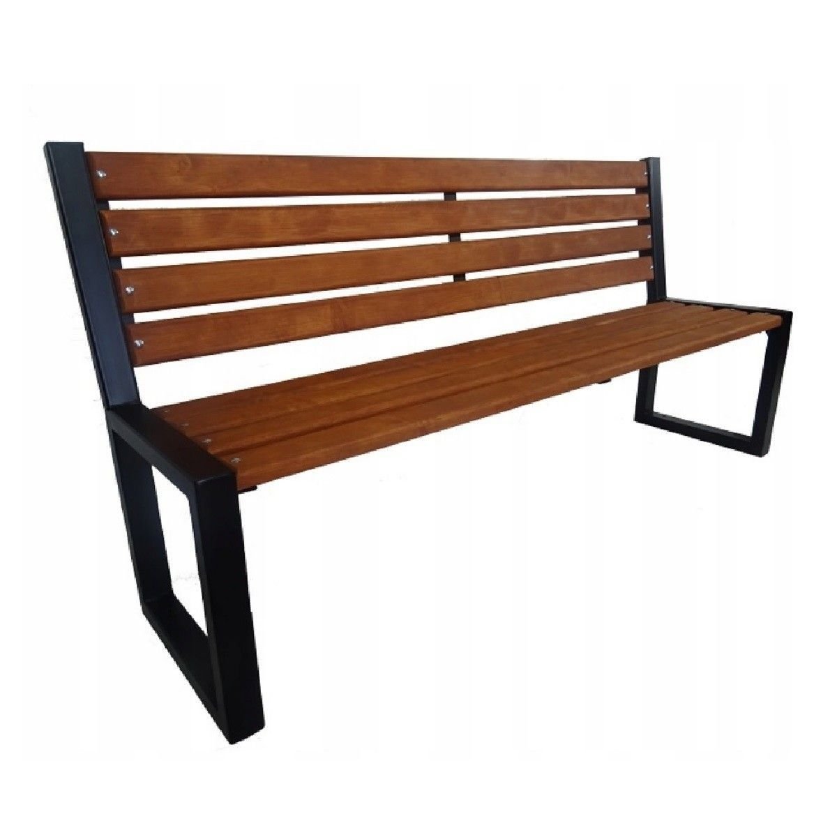 Ławka ogrodowa Karstal ławka stalowa ławka parkowa ławka ogrodowa meble ogrodowe drewniane oparcie LONDON 9525