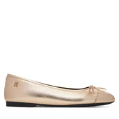 Baleriny - Baleriny Tommy Hilfiger Metallic Toe-Cap FW0FW08920 Złoty - miniaturka - grafika 1