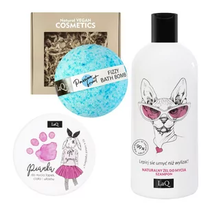 Laq Zestaw MUSIC (Żel Kotka 300 ml + Pianka różowa 50 g + Kula marakuja 120 g) - Zestawy kosmetyków damskich - miniaturka - grafika 1