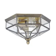 Lampy ogrodowe - Maytoni Ogrodowa LAMPA sufitowa ZEIL H356-CL-03-BZ Maytoni zewnętrzna OPRAWA klasyczna PLAFON outdoor IP43 brąz przezroczysty H356-CL-03-BZ - miniaturka - grafika 1