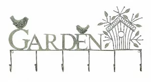 DEKORACYJNY METALOWY WIESZAK ŚCIENNY Garden - 6 haczyków - Wieszaki do szafy - miniaturka - grafika 1